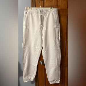 Calvin Klein White Men's Logo Sweatpants with Side Script